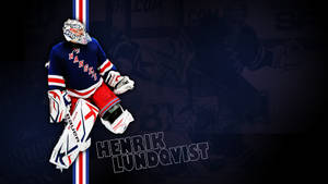 冰球守門員 Henrik Lundqvist 穿著流浪者隊裝備，附有球隊名稱和標誌。 — 西雅圖海怪 壁紙