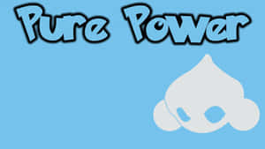 藍色背景，帶有「Pure Power」文字和白色雲朵吉祥物。