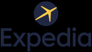 Expedia 旅遊公司標誌，帶有黃色飛機圖標。