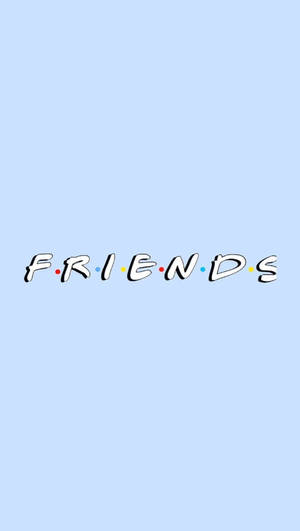 Friends 電視節目標誌，淺藍色背景 — 肖像 壁紙