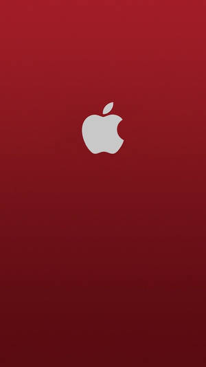 白色Apple標誌在紅色漸變背景上 — 紅色 iPhone 壁紙