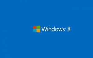 藍色背景上的 Windows 8 作業系統標誌