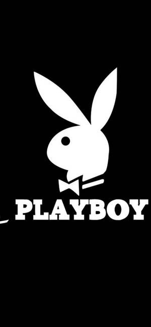 帶有蝴蝶結和文字的Playboy兔子標誌在黑色背景上 — 火影忍者海報 壁紙