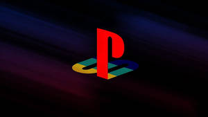 PlayStation標誌在深色漸變背景上發光。 — PlayStation GIF 壁紙