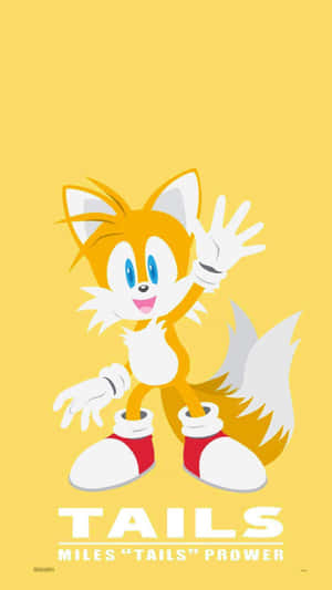 雙尾狐狸角色揮手，下方顯示名字Tails。