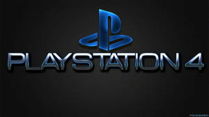 PlayStation 4標誌在深色紋理背景上發出藍色光芒 — PlayStation GIF 壁紙