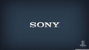 深藍色背景上的銀色 Sony 標誌 — Cia標誌 壁紙