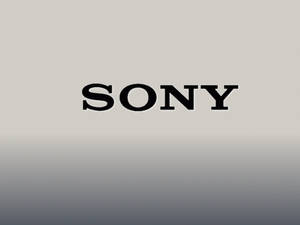 灰色漸變背景上的黑色 Sony 標誌文字 — 凌志標誌 GIF 壁紙