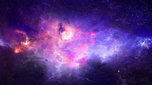 深空中充滿活力的宇宙星雲，帶有星星和一顆小行星。