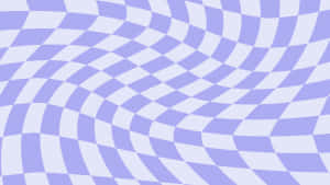 波浪形薰衣草色和白色格子圖案營造出3D錯覺。 — 深紫色美學 GIF 壁紙