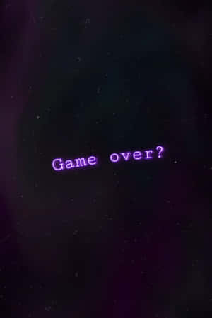 在黑暗星空背景上的紫色霓虹燈 game over 文字。 — Huawei MatePad Air (2026) 壁紙
