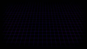 發光紫色網格在黑色背景上向黑暗退去。 — 深紫色美學 GIF 壁紙
