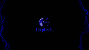 黑色背景上帶有藍色閃電的 Logitech 標誌 — 凌志標誌 GIF 壁紙