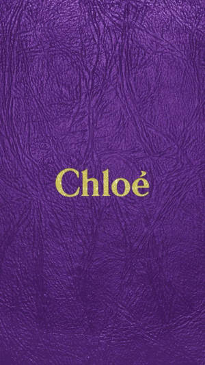 紫色紋理書封面，金色壓印名字Chloe