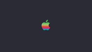 深灰色背景上的彩虹 Apple 標誌