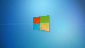 Windows 標誌，四個彩色方塊在藍色漸變背景上 — 視窗 壁紙