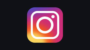 Instagram 應用程式標誌，帶有彩色漸變，黑色背景。