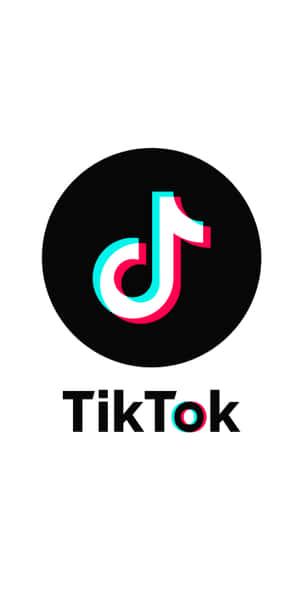 TikTok 應用程式標誌，黑色圓圈和風格化音符。 — TikTok GIF 壁紙