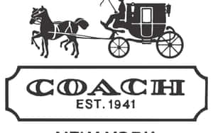 黑白標誌，包含馬車和COACH字樣。