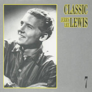 經典 Jerry Lee Lewis 專輯封面，有復古黑白肖像同黃色文字。