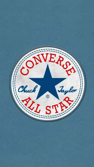 Converse All Star 標誌貼片在青綠色布料背景上 — Converse 標誌 壁紙