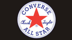黑色背景上的 Converse Chuck Taylor All Star 標誌。