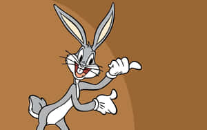 巴哥（Bugs Bunny）卡通角色微笑並用雙手指著。 — 賓尼兔 GIF 壁紙