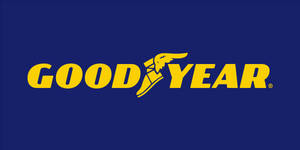 Goodyear標誌，帶有翼足徽章，藍色背景