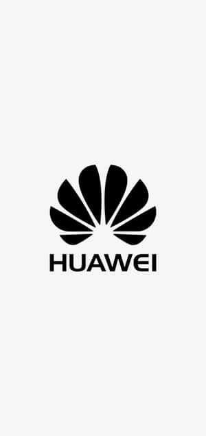 淺灰色背景上的黑色Huawei標誌 — Huawei 壁紙