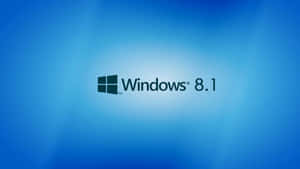 Windows 8.1 操作系統標誌在藍色漸變背景上。