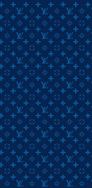 藍色 Louis Vuitton 字母組合圖案壁紙。 — 路易威登 壁紙