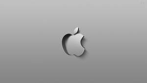 Apple標誌在灰色漸變背景上，帶有柔和陰影