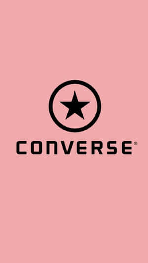 粉紅色背景上的Converse標誌