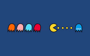 Pacman 在經典街機遊戲場景中追逐鬼魂。