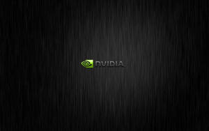 拉絲金屬背景上的 Nvidia 標誌
