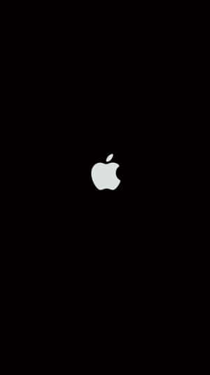 黑色背景上的白色Apple標誌