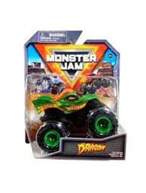 綠色和黑色的Monster Jam怪獸卡車玩具，原裝包裝。