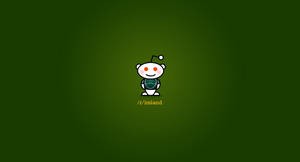Reddit 外星人吉祥物，帶有「/r/ireland」文字，背景為綠色漸變。