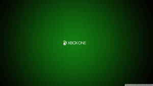 Xbox One標誌置於綠色漸變背景中央。