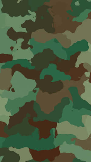 用於軍事用途的綠色、棕色和棕褐色林地迷彩圖案。 — 綠色動態圖 壁紙