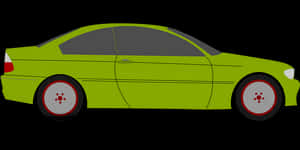 綠色轎車側面視圖