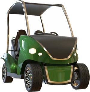 綠色高爾夫球車3D模型