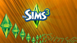 The Sims 3 遊戲標誌，橙色背景上有綠色鑽石。