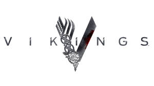 Vikings標誌，帶有風格化斧頭和結飾圖案設計