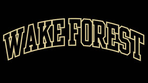 黑色背景上的金色 Wake Forest 拱形標誌