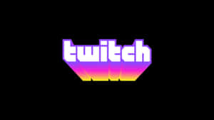 黑色背景上帶有漸變色彩的 Twitch 標誌