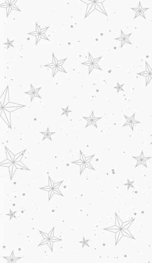 淺灰色背景上的灰色輪廓星星和圓點。