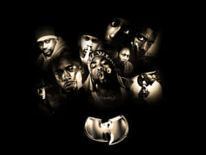 黑暗拼貼中的Wu-Tang Clan成員與金屬Wu標誌
