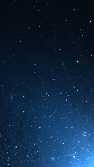 深藍色夜空，散落著閃爍的星星。