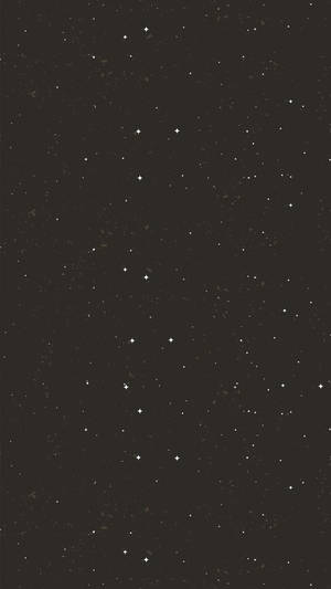 黑暗背景上閃爍白色和金色星星的星空。 — 深色iPhone壁紙